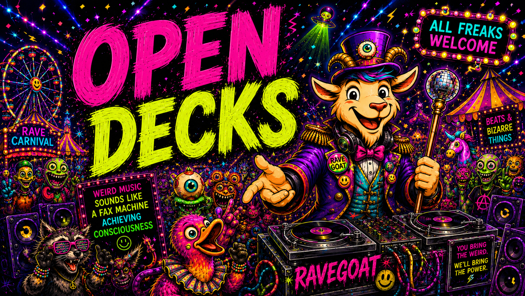 Open Decks at RaveGoat's ANTIFA Jamboree