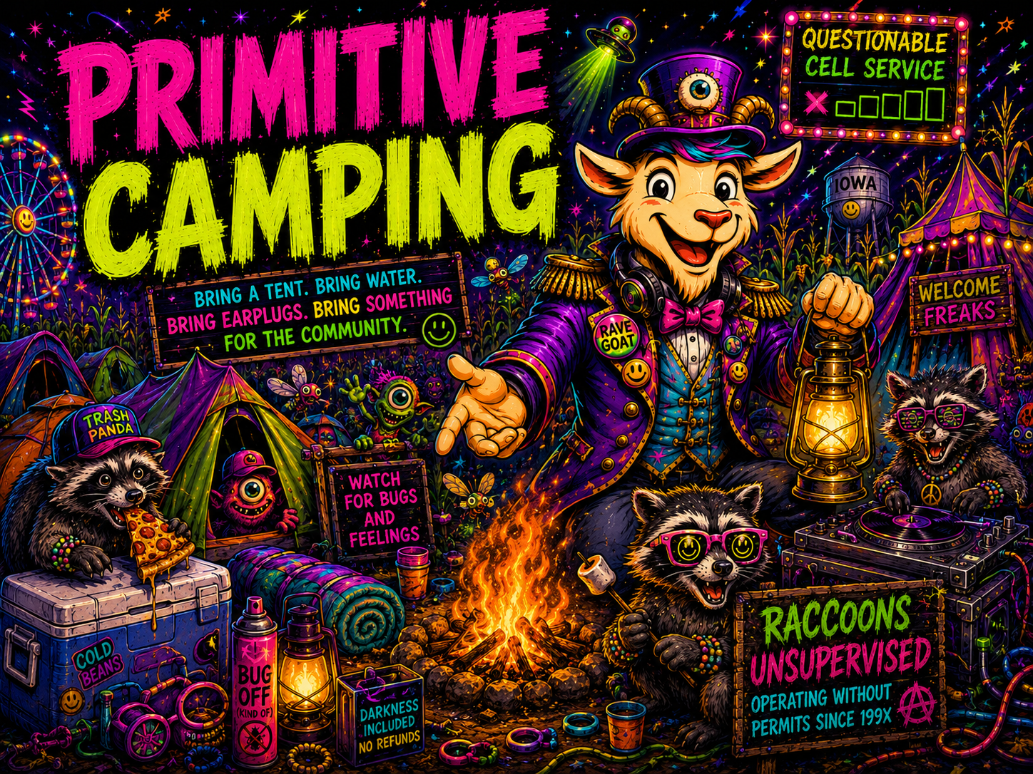 Primitive Camping at RaveGoat's ANTIFA Jamboree
